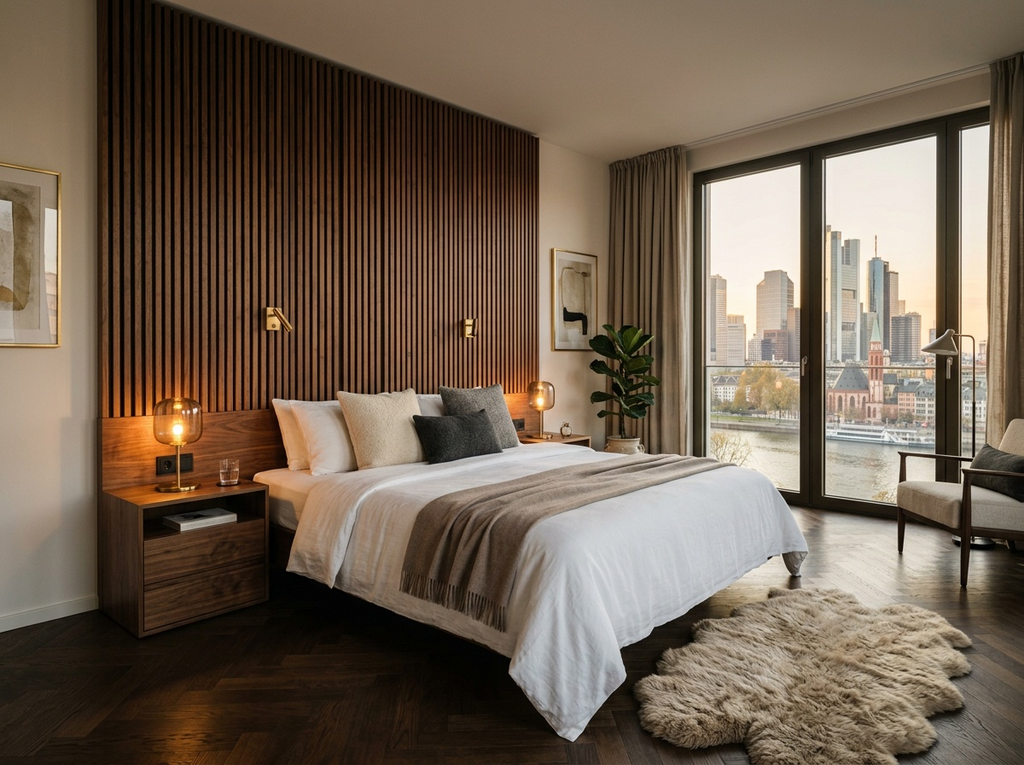 Bogenhausen XL Walnuss Akustikpaneel — 270 × 110 cm