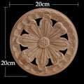 Wood Figurines Wood Frame Wood Applique Onlay Wood Decal Classical Exquisite Antique Floral Leaves Wooden Home Decoration Walls
