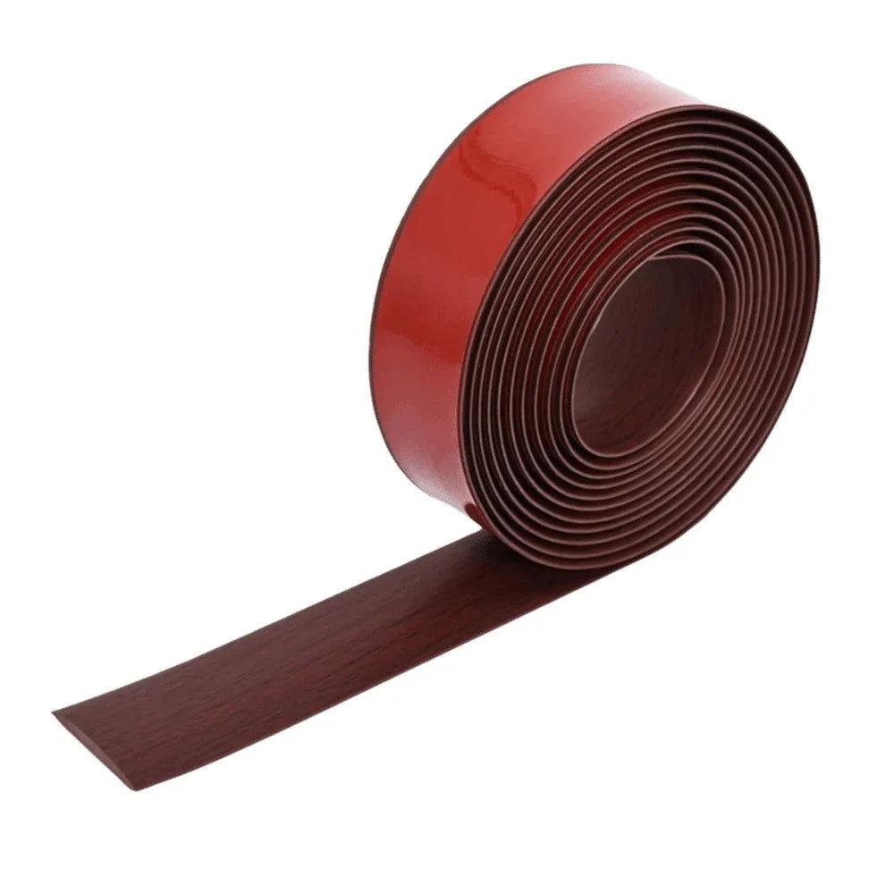 Wood Like Self Adhesive Floor Transition Strip PVC Material Insect Proof Door Seal Windproof Flexible Doorway Threshold