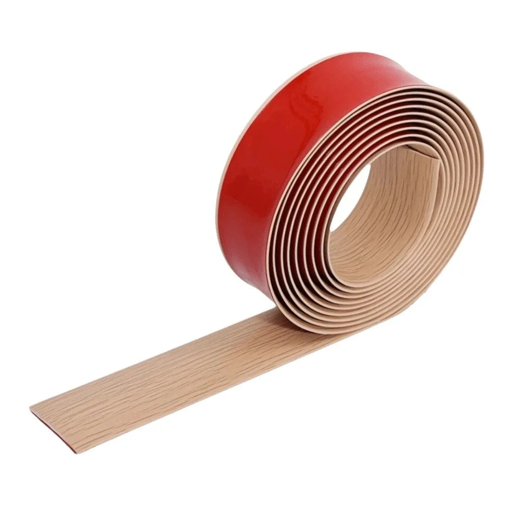 Wood Like Self Adhesive Floor Transition Strip PVC Material Insect Proof Door Seal Windproof Flexible Doorway Threshold