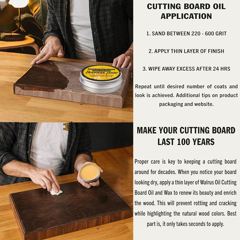 Cutting Board Wax Wood Wax Oil Furniture Coloring Wood Wax Polishing Maintenance Wood Maintenance Oil Waterproof Brightening