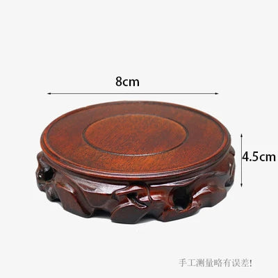 Wooden Pedestal Display Stand, Solid Wood Carving, Handicraft, Decorative Base for Bonsai Statue, Tea Set, Teapot Ornaments