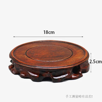 Wooden Pedestal Display Stand, Solid Wood Carving, Handicraft, Decorative Base for Bonsai Statue, Tea Set, Teapot Ornaments