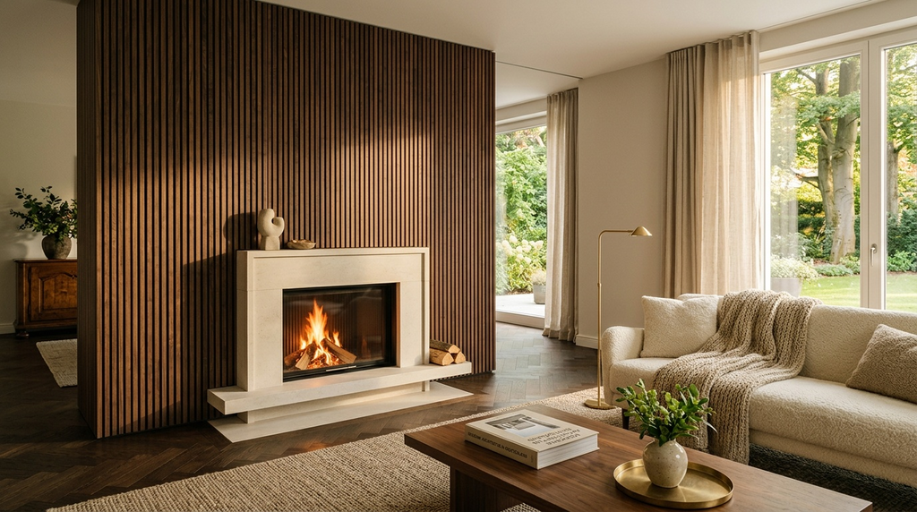Bogenhausen XL Walnuss Akustikpaneel — 270 × 110 cm