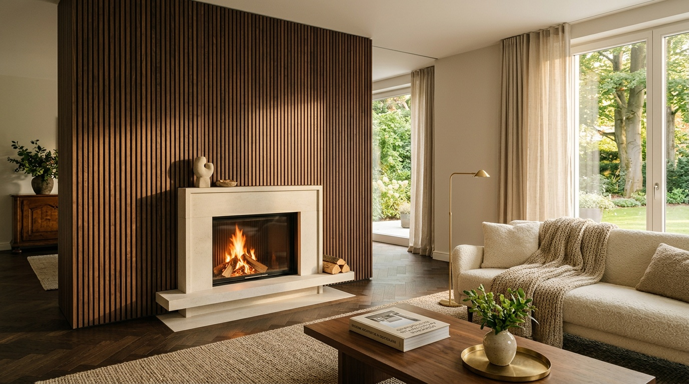 Bogenhausen XL Walnuss Akustikpaneel — 270 × 110 cm